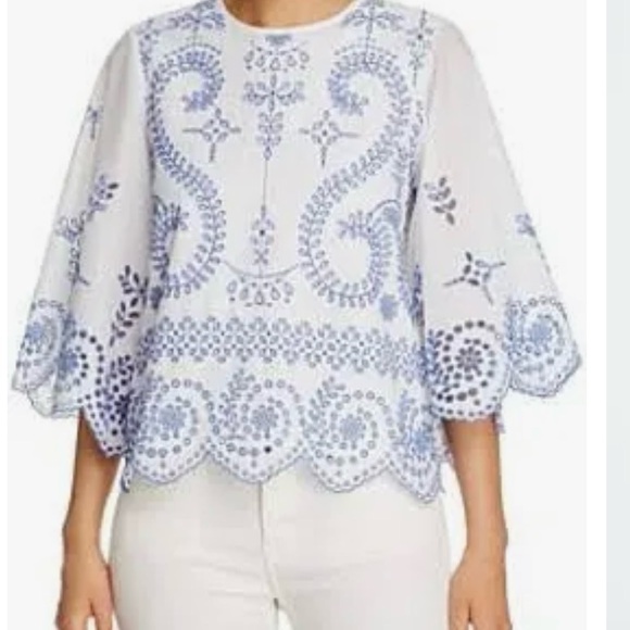 Tory Burch Mariana Top in White Size XL - Picture 2 of 16